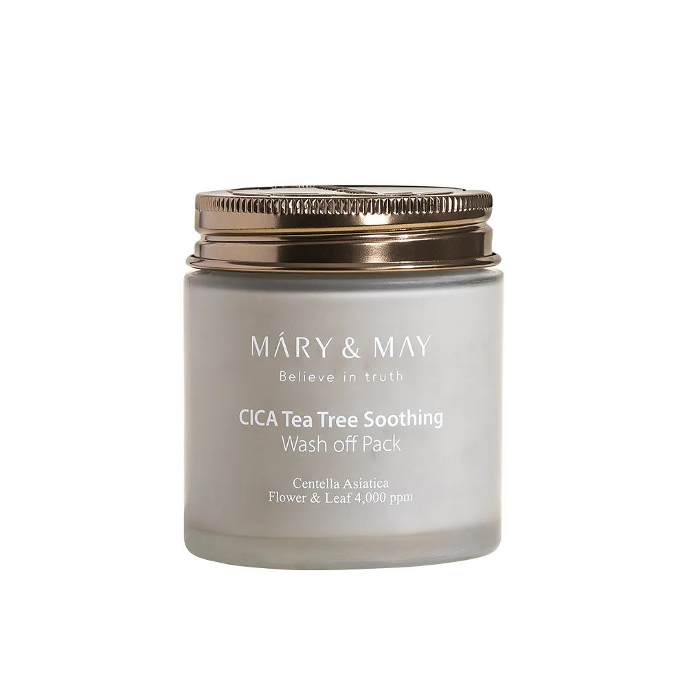MARY&MAY Маска для лица УСПОКАИВАЮЩАЯ ЦЕНТЕЛЛА/ЧАЙНОЕ ДЕРЕВО CICA TeaTree Soothing Wash off Pack