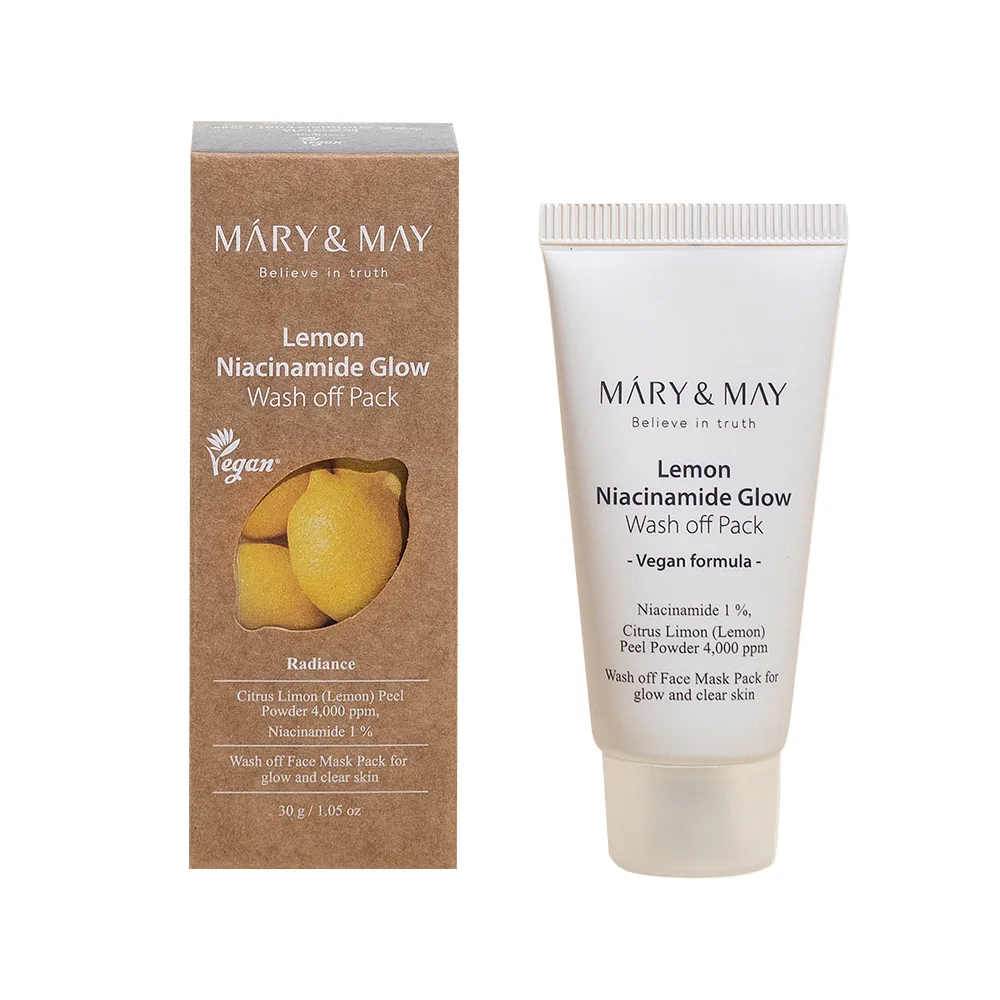 MARY&MAY Маска глиняная для лица ОСВЕТЛЯЮЩАЯ ЛИМОН/НИАЦИНАМИД Lemon Niacinamide Glow Wash off Pack