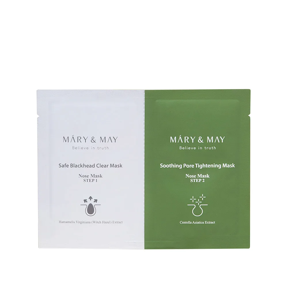 MARY&MAY НАБОР для удаления черных точек ПАТЧИ/ПАЛОЧКИ Daily Safe Black Head Clear Nose Mask, 7гр *10 шт