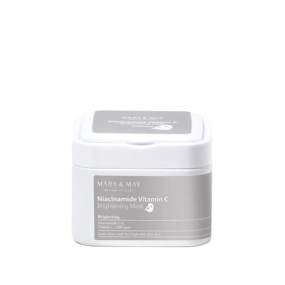 MARY&MAY НАБОР Тканевая маска лица ОСВЕТЛЯЮЩАЯ НИАЦИНАМИД/ВИТАМИН С Niacinamide Vitamin C Brightening Mask, 30 шт*400 гр