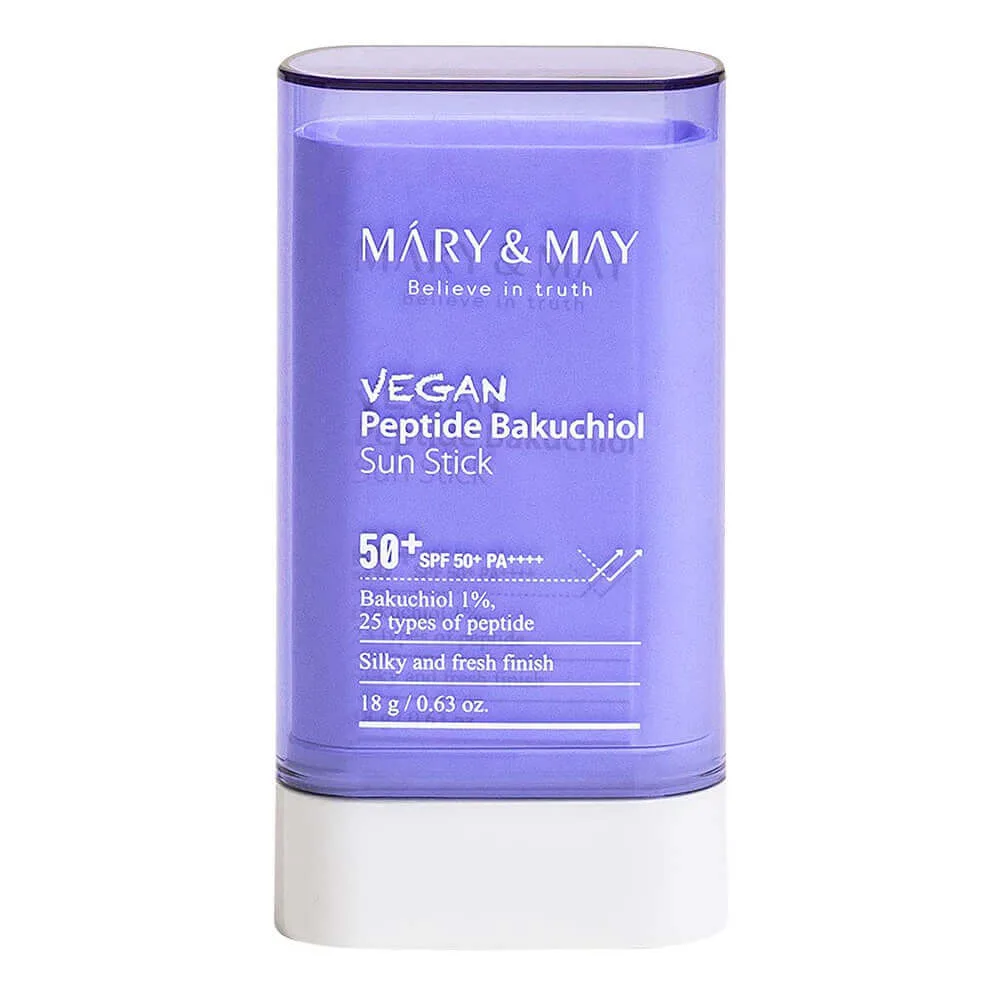 MARY&MAY Солнцезащитный стик с пептидами Mary&May Vegan Peptide Bakuchiol Sun Stick SPF50+ PA++++