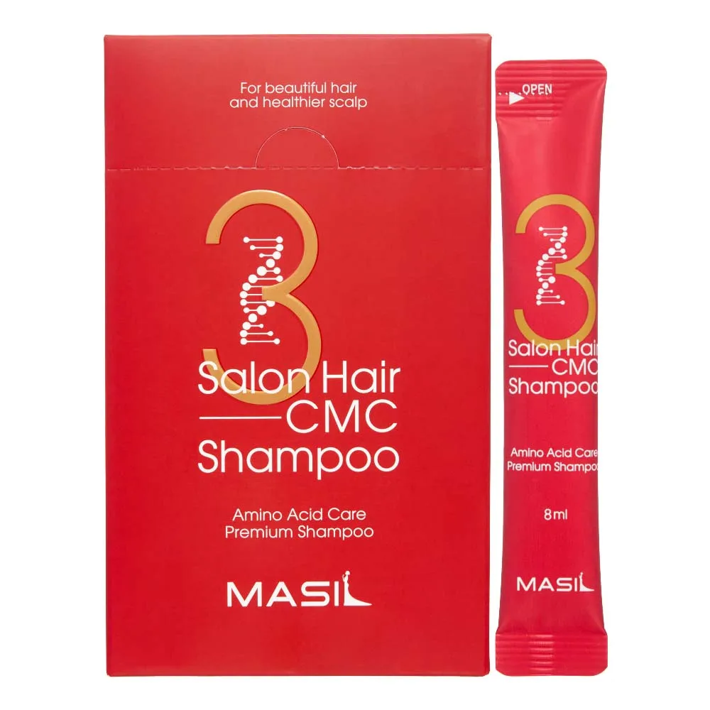 MASIL Шампунь для волос восстанавливающий АМИНОКИСЛОТЫ Masil 3 Salon Hair CMC Shampoo, 8 мл х 20 шт.