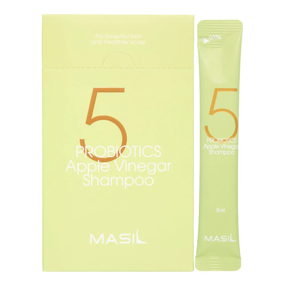 MASIL Шампунь против перхоти ЯБЛОЧНЫЙ УКСУС / ПРОБИОТИКИ Masil 5 Probiotics Apple Vinegar Shampoo, 8 мл х 20 шт.
