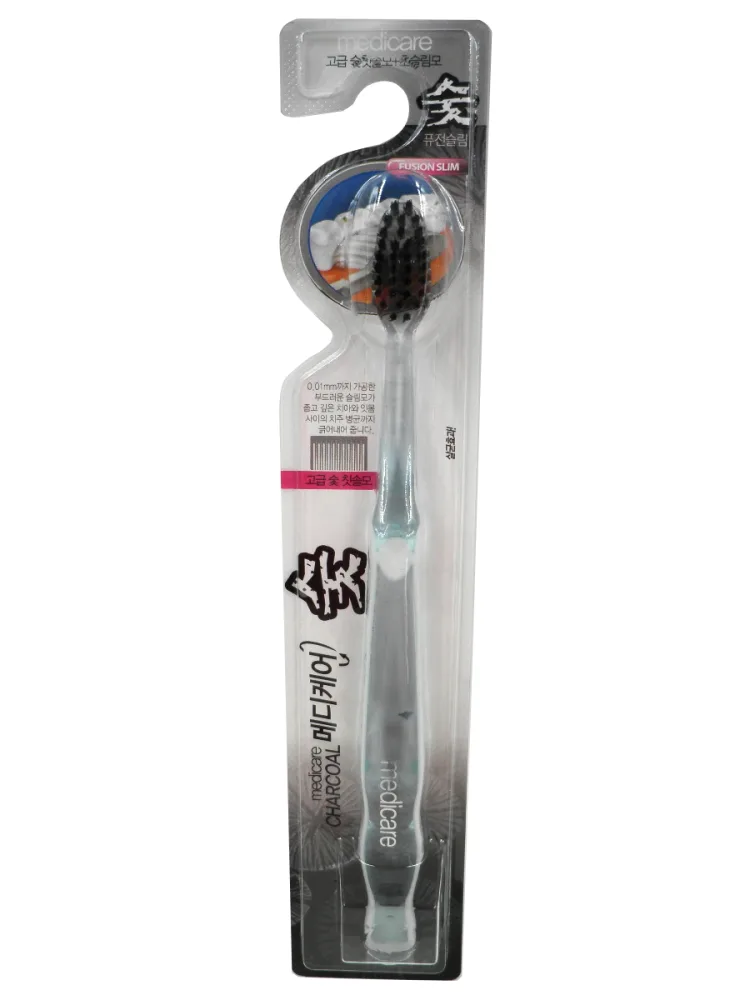 MEDICARE Зубная щетка БАМБУКОВЫЙ УГОЛЬ средней жёсткости Charcoal Toothbrush
