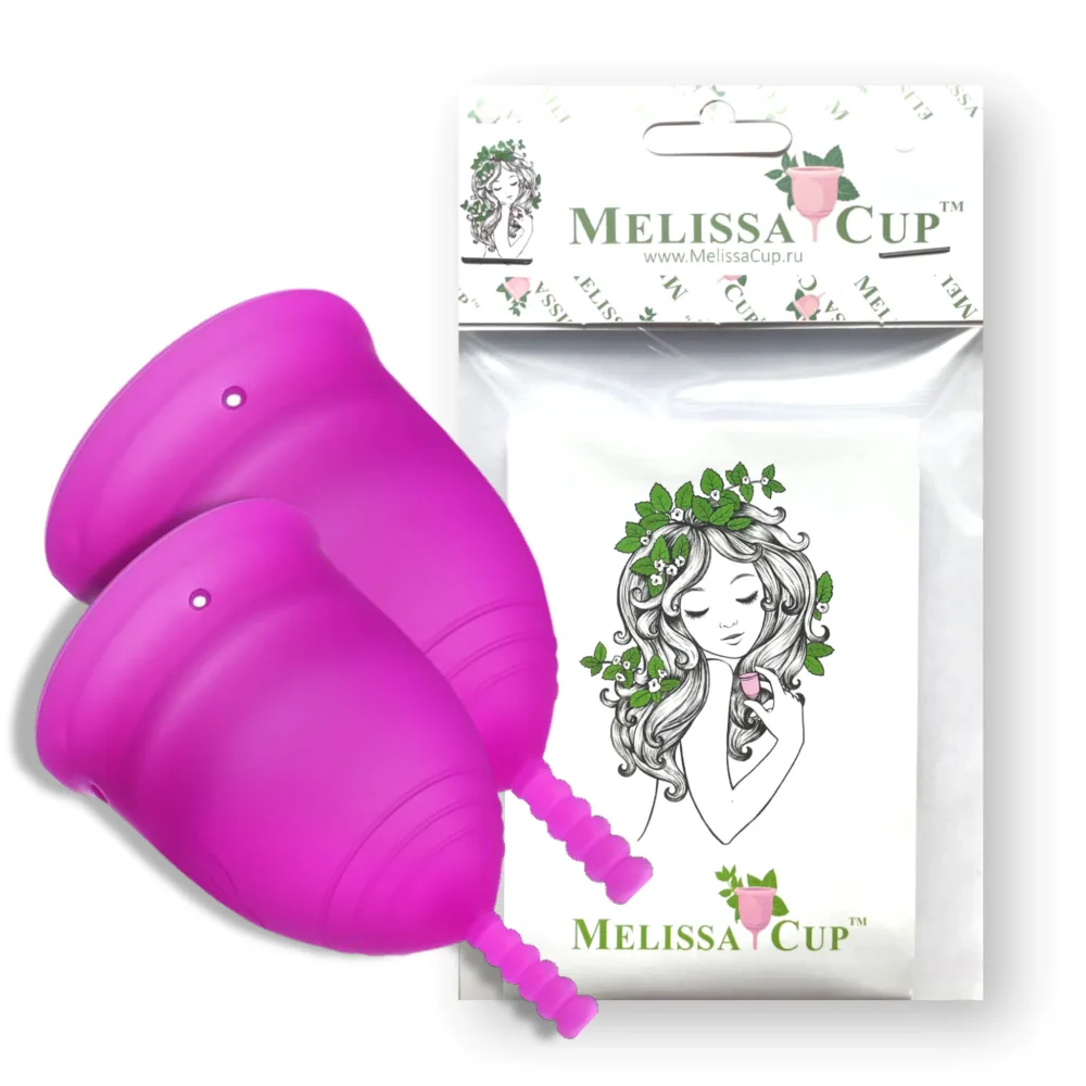 MELISSACUP НАБОР Менструальная чаша SIMPLY ЧЕРНИКА размер S+M
