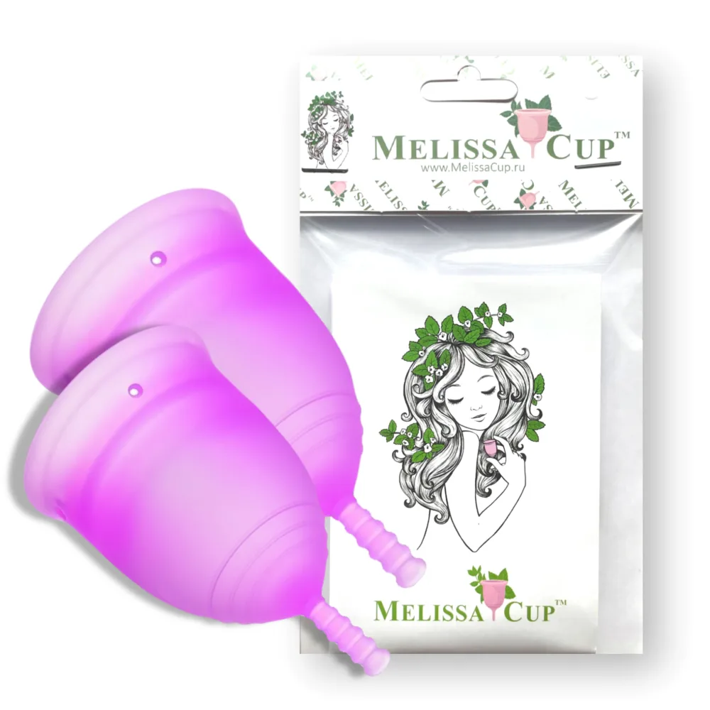 MELISSACUP НАБОР Менструальная чаша SIMPLY СИРЕНЬ размер M+L