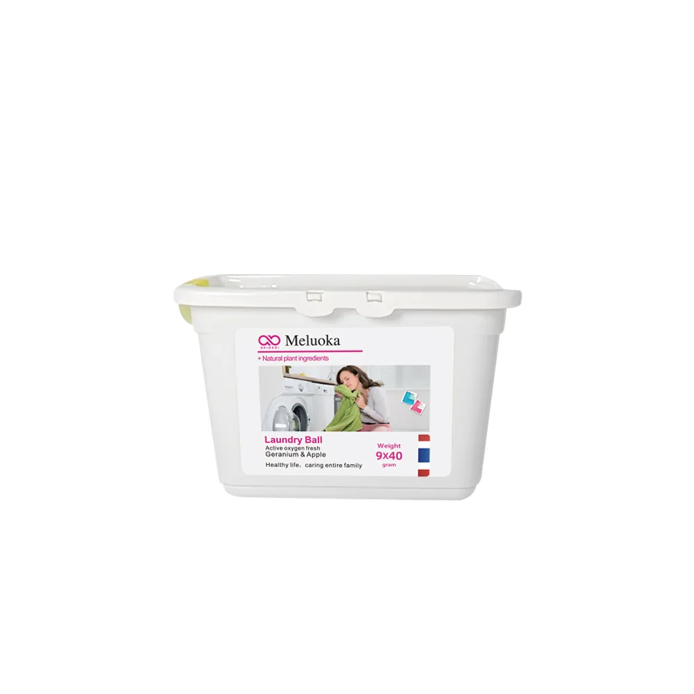 MELUOKA Стиральный порошок в капсулах ГЕРАНЬ/ЯБЛОКО Geranium&Apple Laundry Ball, 40х9 гр