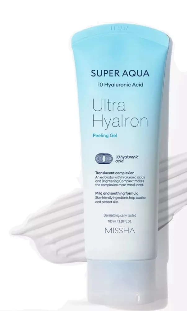 MISSHA Пилинг-скатка для лица и кожи УВЛАЖНЯЮЩАЯ Super Aqua Ultra Hyaluron Peeling Gel