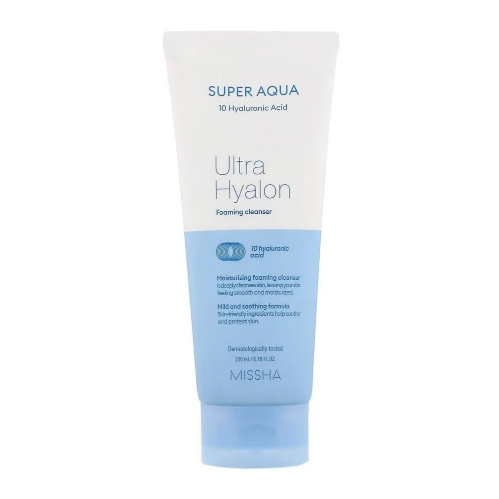 MISSHA Увлажняющая пенка с гиалуроновой кислотой Missha Super Aqua Ultra Hyalron Cleansing Foam