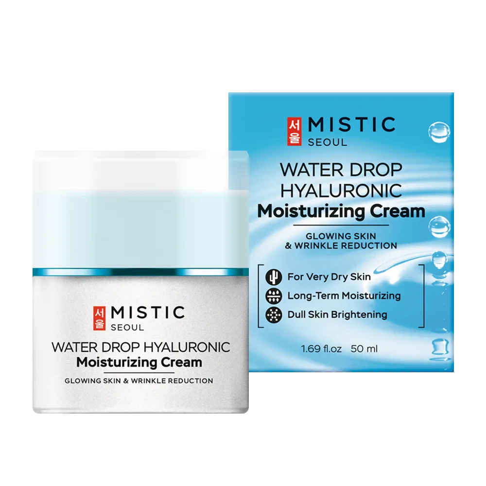 MISTIC Крем для лица увлажняющий ГИАЛУРОНОВАЯ КИСЛОТА Mistic Water Drop Hyaluronic Moisturizing Cream