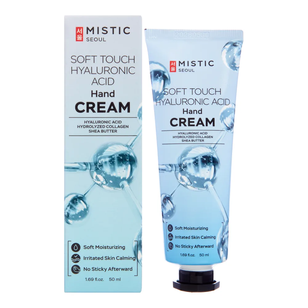 MISTIC Крем для рук увлажняющий ГИАЛУРОНОВАЯ КИСЛОТА / КОЛЛАГЕН Mistic Soft Touch Hyaluronic Acid Hand Cream