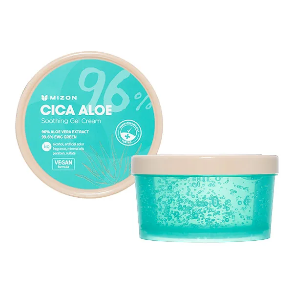 MIZON Гель-крем для лица ЭКСТРАКТ АЛОЭ И ЦЕНТЕЛЛЫ успокаивающий Cica Aloe Soothing Gel Cream