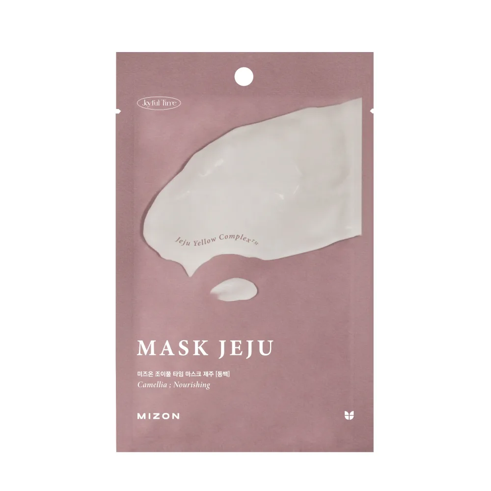 MIZON Маска для лица тканевая питательная ЭКСТРАКТ КАМЕЛИИ Joyful Time Mask Jeju