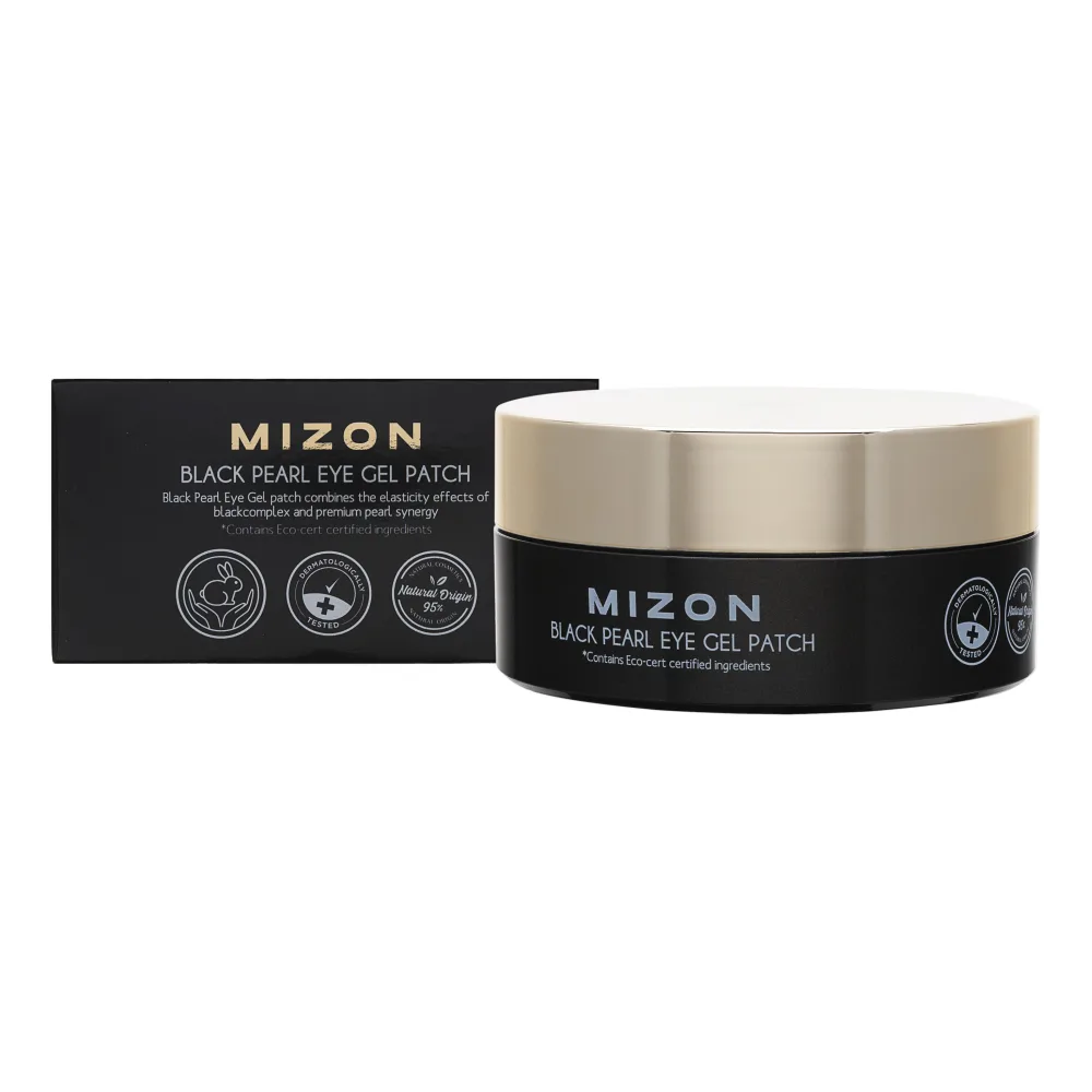 MIZON Патчи под глаза гидрогелевые ЭКСТРАКТ ЧЕРНОГО ЖЕМЧУГА Black Pearl Eye Gel Patch