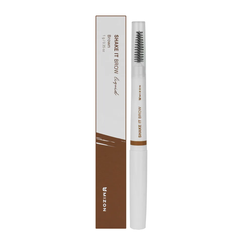 MIZON Подводка для бровей 2 в 1 КОРИЧНЕВАЯ Shake It Brow Brown