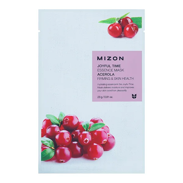 MIZON Тканевая маска для лица ЭКСТРАКТ БАРБАДОССКОЙ ВИШНИ Joyful Time Essence Mask Acerola