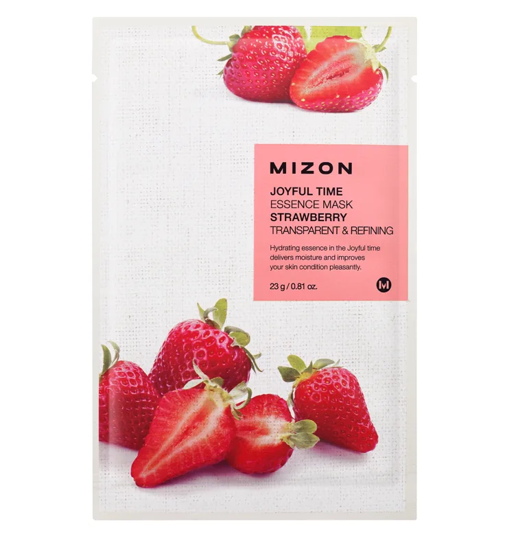 MIZON Тканевая маска для лица ЭКСТРАКТ КЛУБНИКИ Joyful Time Essence Mask Strawberry
