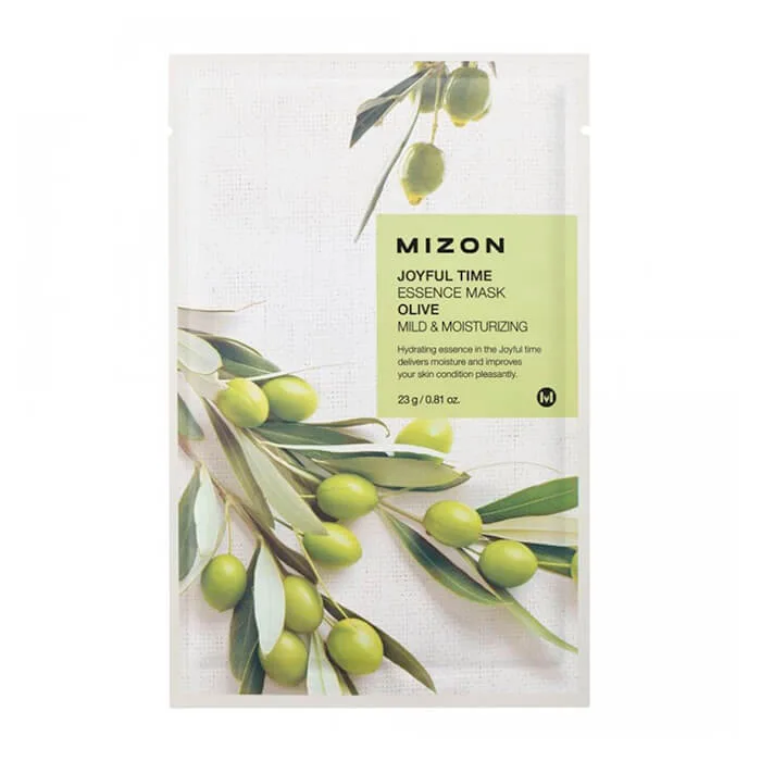 MIZON Тканевая маска для лица ЭКСТРАКТ ОЛИВЫ Joyful Time Essence Mask Olive