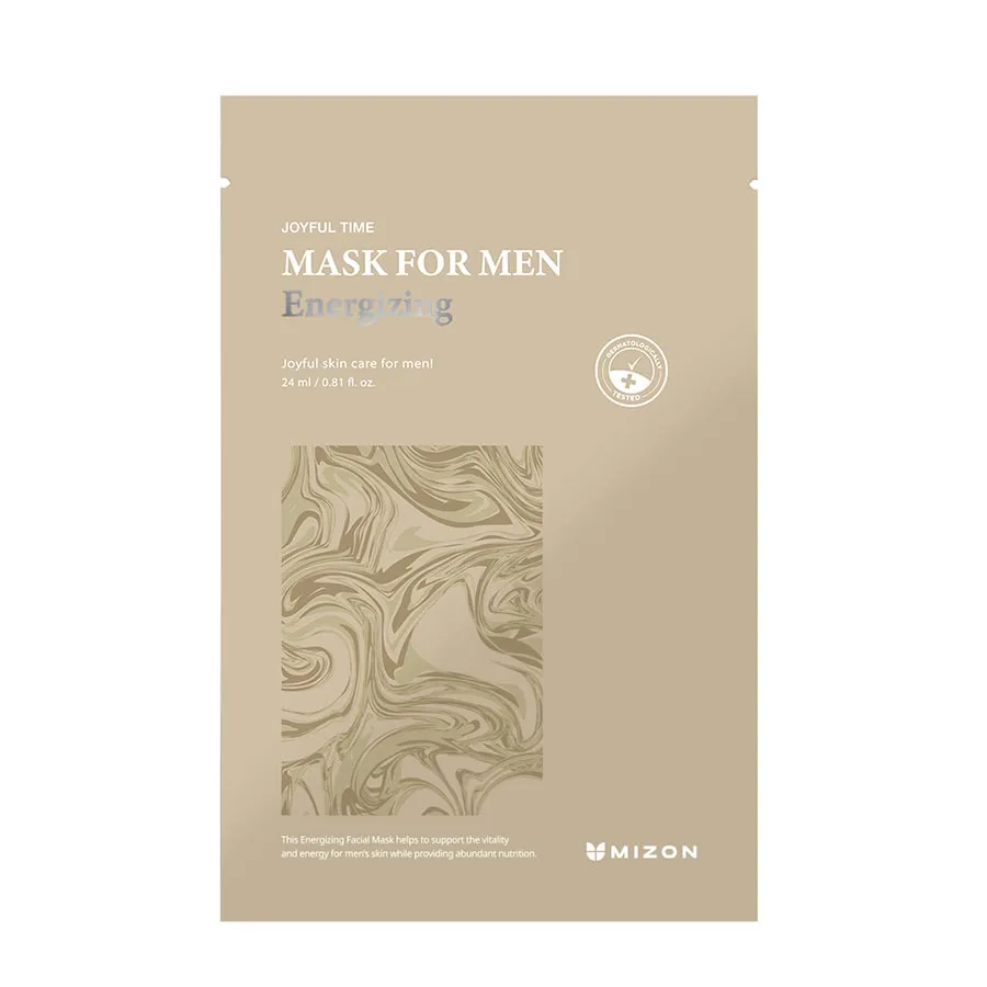 MIZON Тканевая маска для лица МУЖСКАЯ тонизирующая Joyful Time Mask For Men Energizing
