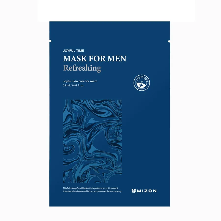 MIZON Тканевая маска для лица МУЖСКАЯ восстанавливающая Joyful Time Mask For Men Refreshing