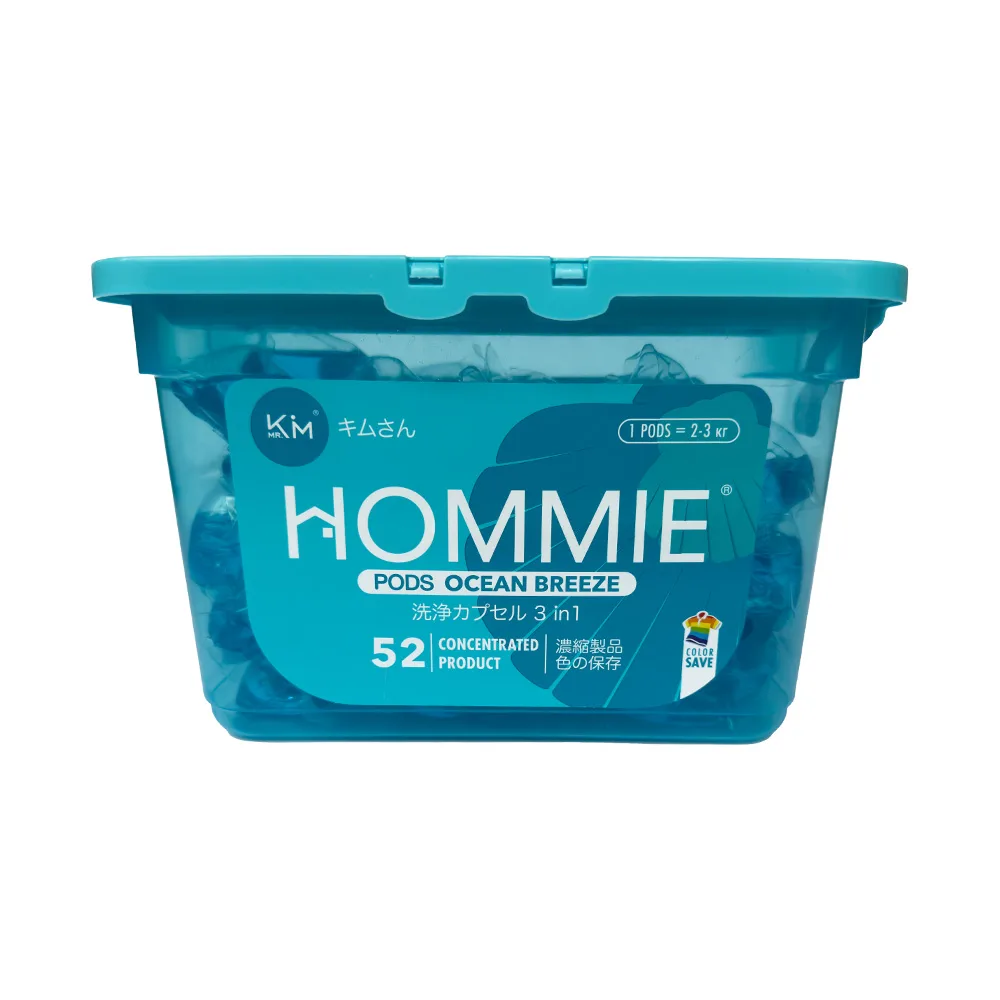 MR.KIM ЧЗ Капсулы для стирки МОРСКОЙ БРИЗ Hommie Pods Ocean Breeze, 52 шт*8 гр