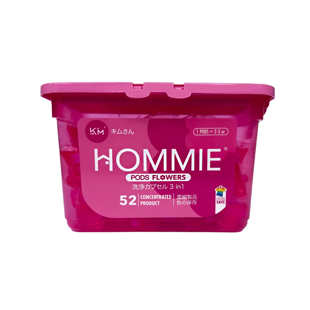 MR.KIM ЧЗ Капсулы для стирки ЦВЕТЫ Hommie Pods Flowers, 52 шт*8 гр