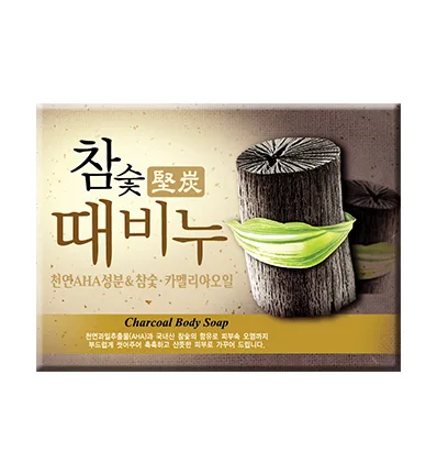 MUKUNGHWA Мыло-скраб для тела с древесным углем Mukunghwa Hardwood Charcoal Scrub Soap