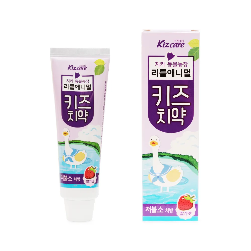 MUKUNGHWA Зубная паста для ДЕТЕЙ с 3-х лет КЛУБНИКА Kizcare