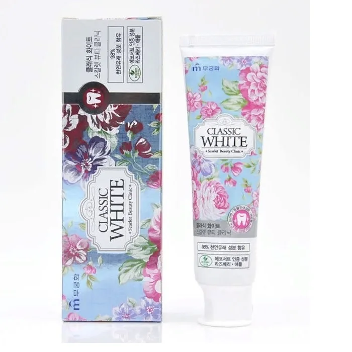 MUKUNGHWA Зубная паста ОТБЕЛИВАЮЩАЯ/ АРОМАТ МЯТЫ И ЯГОД Scarlet Beauty Clinic Classic White