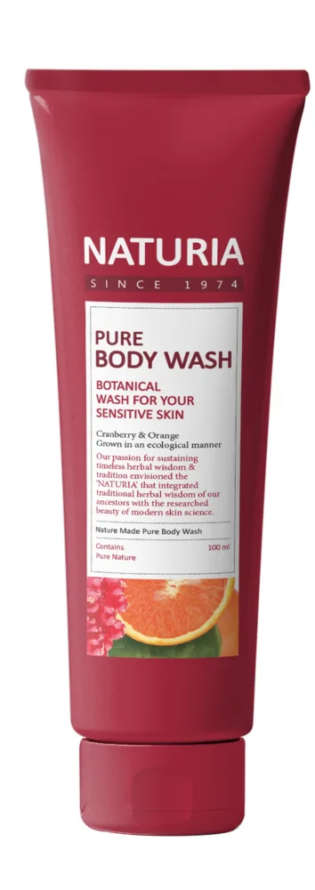 NATURIA Гель для душа КЛЮКВА/АПЕЛЬСИН Pure Body Wash (Cranberry & Orange)