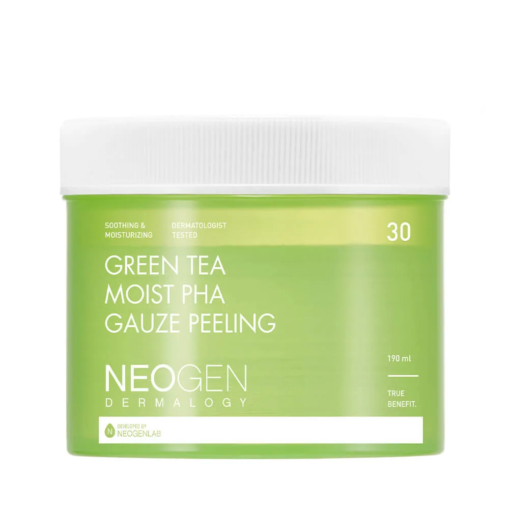 Neogen Пилинг-пэды с зеленым чаем Neogen Dermalogy Green Tea Moist PHA Gauze Peeling