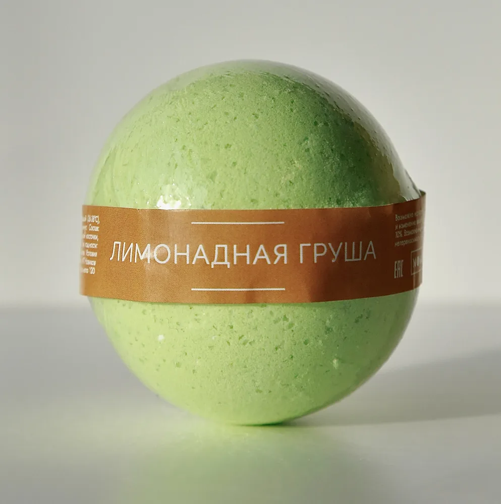 NOKAMI Бомбочка для ванн ЛИМОНАДНАЯ ГРУША шипящая