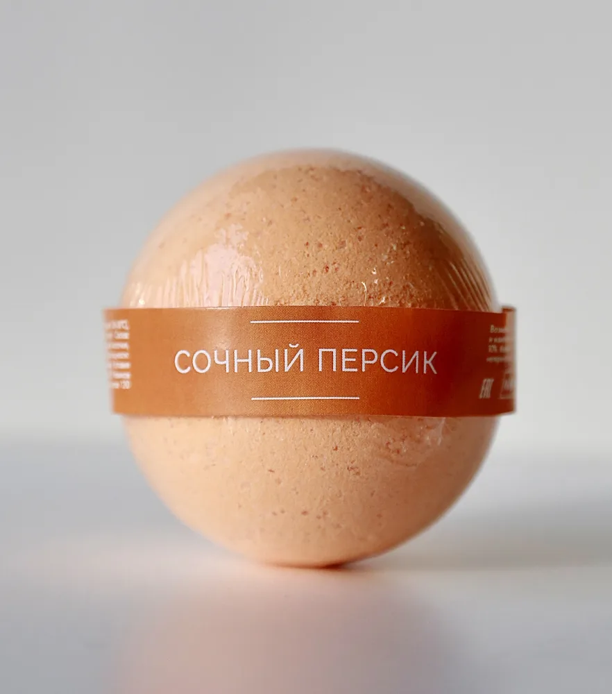 NOKAMI Бомбочка для ванн СОЧНЫЙ ПЕРСИК шипящая