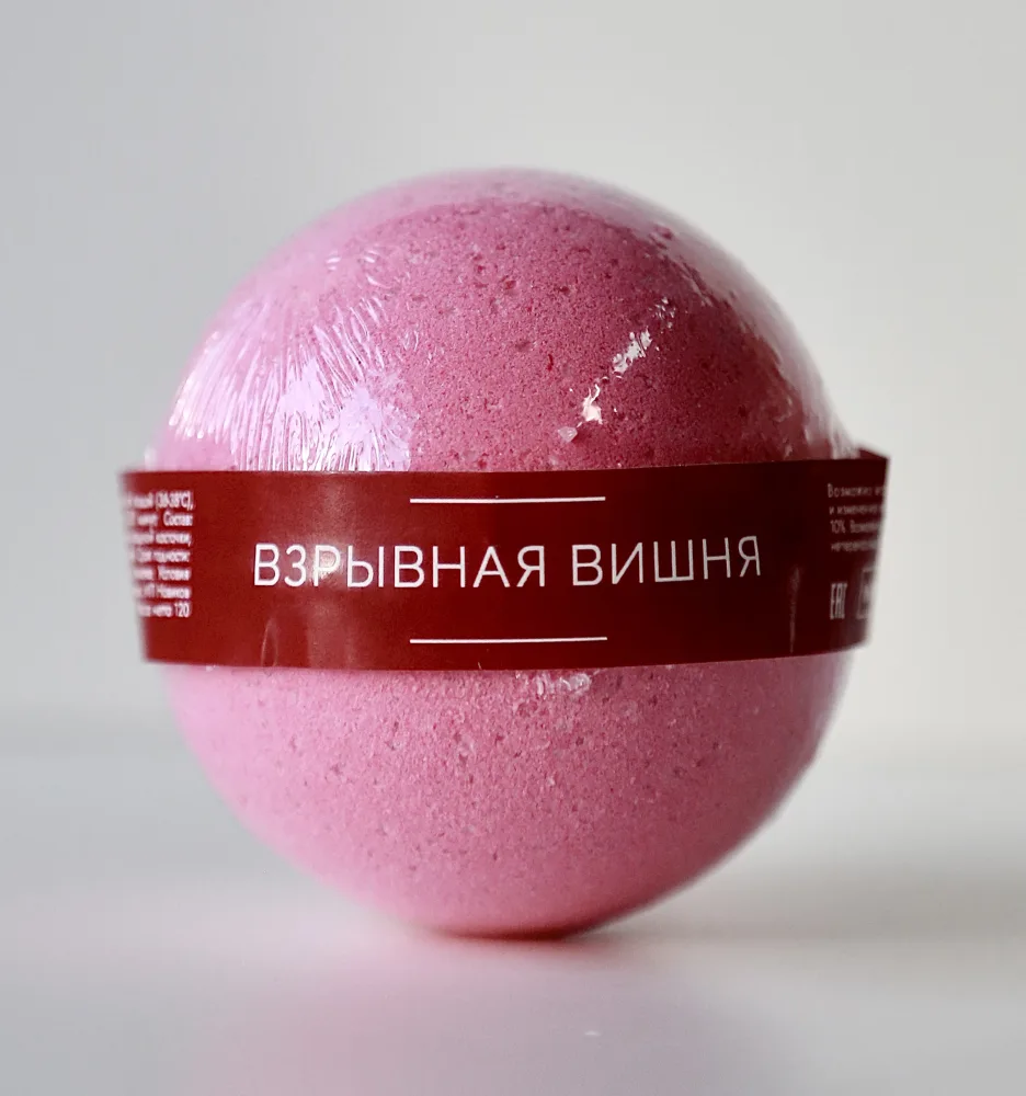 NOKAMI Бомбочка для ванн ВЗРЫВНАЯ ВИШНЯ шипящая