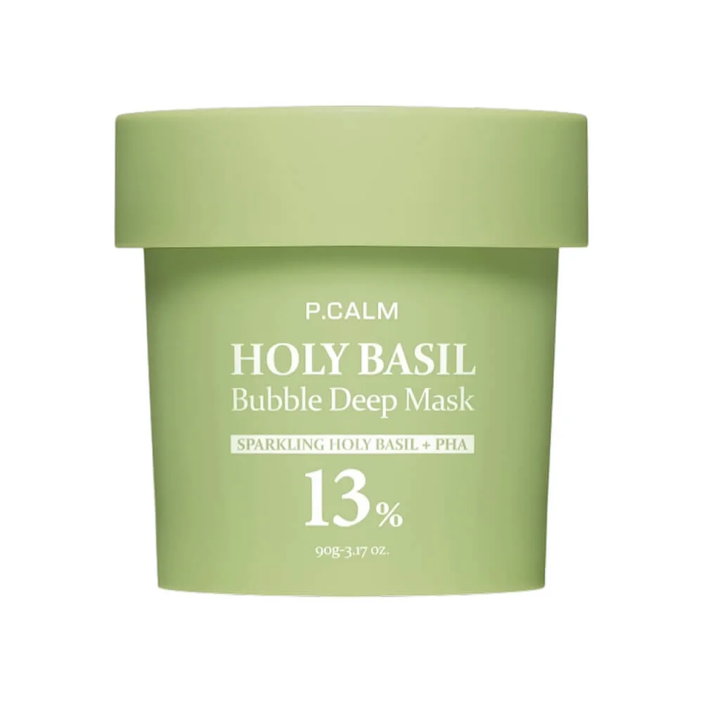 P.CALM Пузырьковая глиняная маска для очищения пор P.CALM Holy Basil Bubble Deep Mask