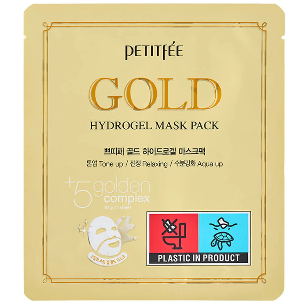 PETITFEE Гидрогелевая маска для лица с золотом Petitfee Gold Hydrogel Mask