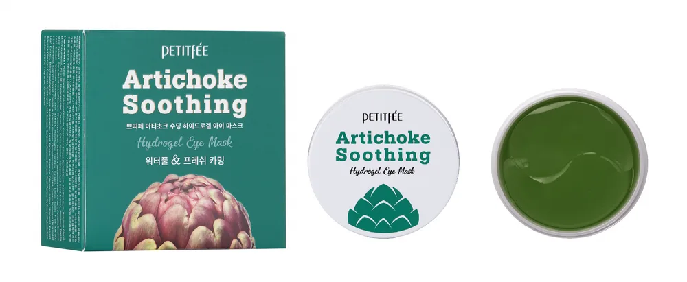 PETITFEE Противоотёчные гидрогелевые патчи с артишоком Petitfee Artichoke Soothing Hydrogel Eye Mask