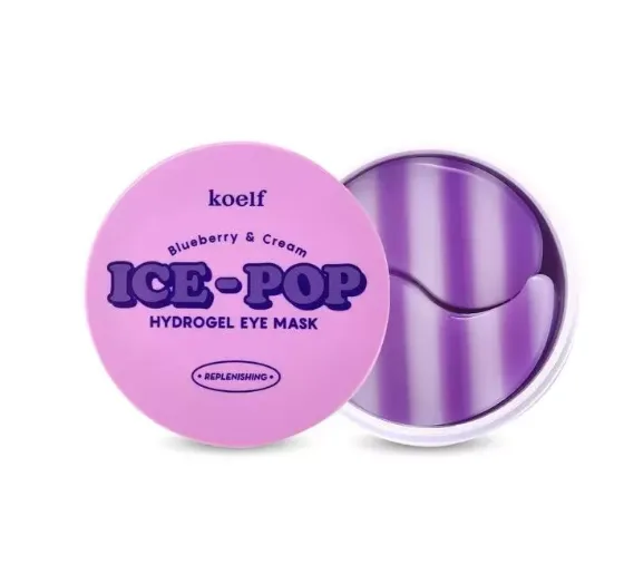 PETITFEE & KOELF Гидрогелевые патчи для глаз ГОЛУБИКА/ВАНИЛЬ Blueberry & Cream Ice-Pop Hydrogel Eye Mask