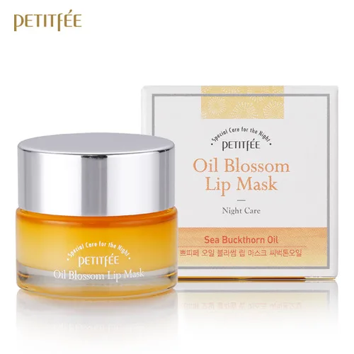 PETITFEE Ночная маска для губ с маслом облепихи Petitfee Oil Blossom Lip Mask Sea Buckthorn Oil