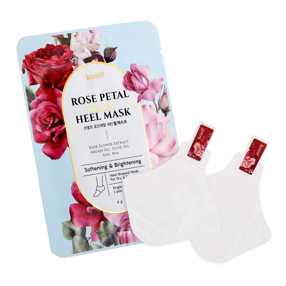 KOELF Маска для пяток с экстрактом розы Koelf Rose Petal Satin Heel Mask