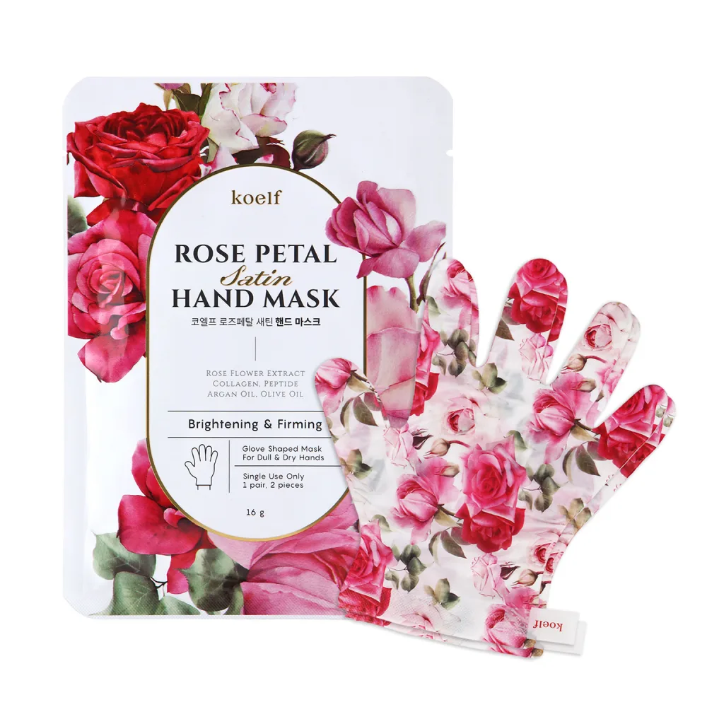 PETITFEE & KOELF НАБОР Маски-перчатки для рук РОЗА Rose Petal Satin Hand Mask, 5 шт*16 гр