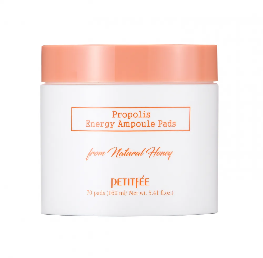 PETITFEE & KOELF Подушечки косметические, пропитанные тоником ПРОПОЛИС Propolis Energy Ampoule Pads, 160 мл (70 шт)