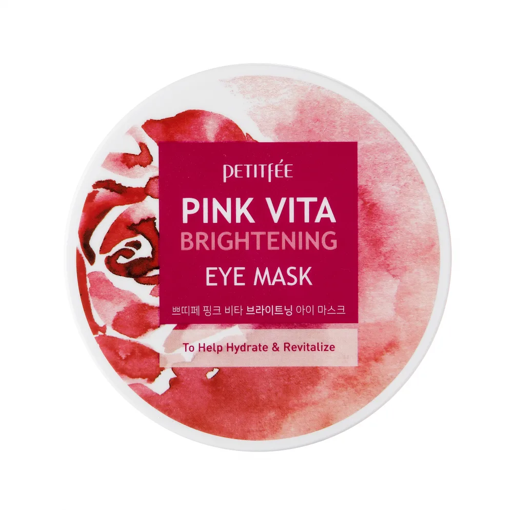 PETITFEE Осветляющие тканевые патчи для глаз с витаминным комплексом Petitfee Pink Vita Brightening Eye Mask