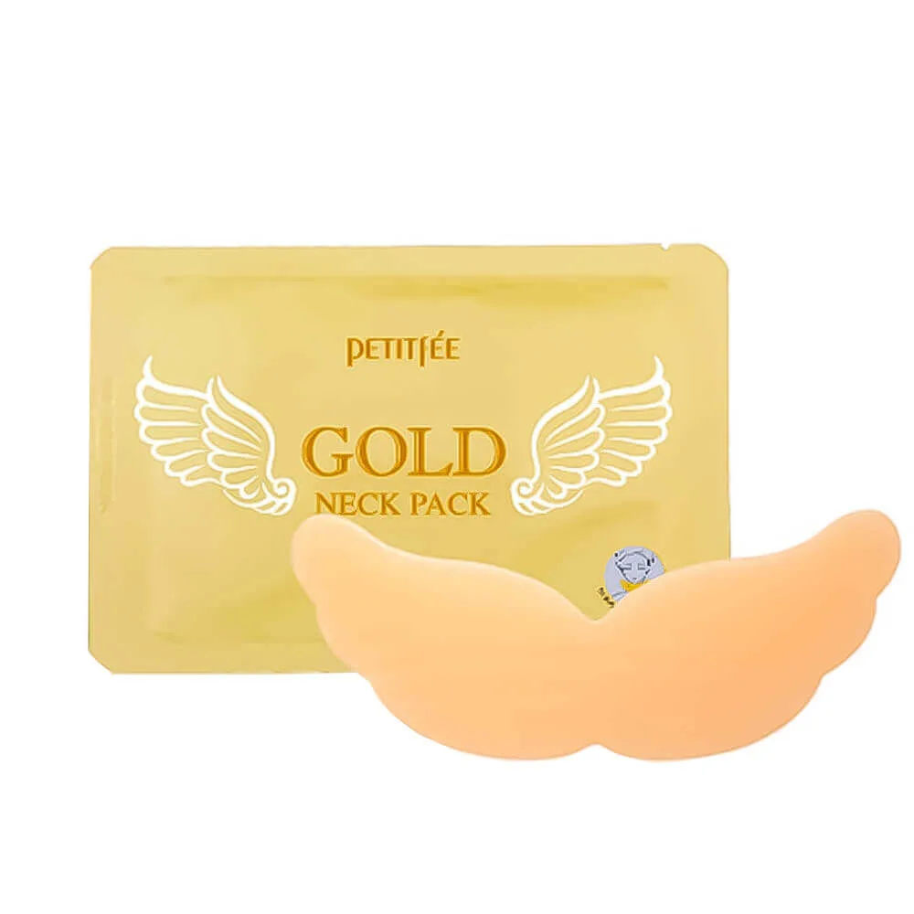 PETITFEE Маска для области шеи Petitfee Gold Neck Pack Hydrogel Angel Wings