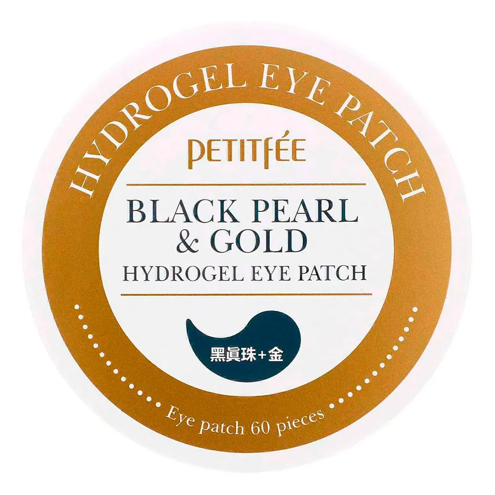 PETITFEE Патчи гидрогелевые для глаз ПУДРА ЧЕРНОГО ЖЕМЧУГА/ЗОЛОТО Black Pearl&Gold Hydrogel Eye Patch