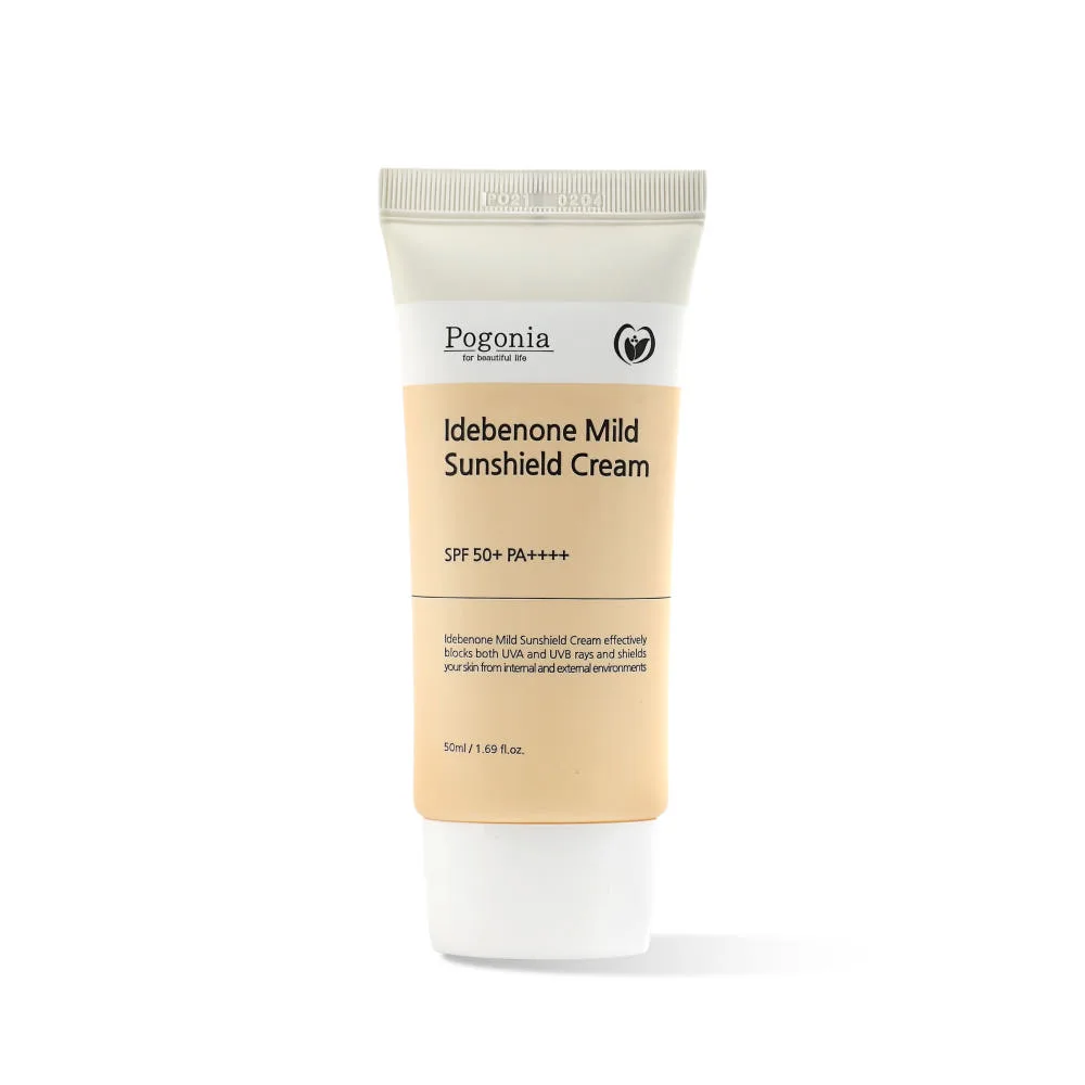 POGONIA Крем для лица солнцезащитный ИДЕБЕНОН Idebenone Mild Sunshield Cream SPF50 + PA++++