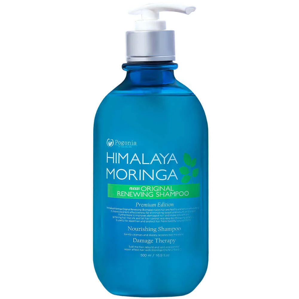 POGONIA Восстанавливающий шампунь с маслом моринги Pogonia Himalaya Moringa Original Renewing Shampoo