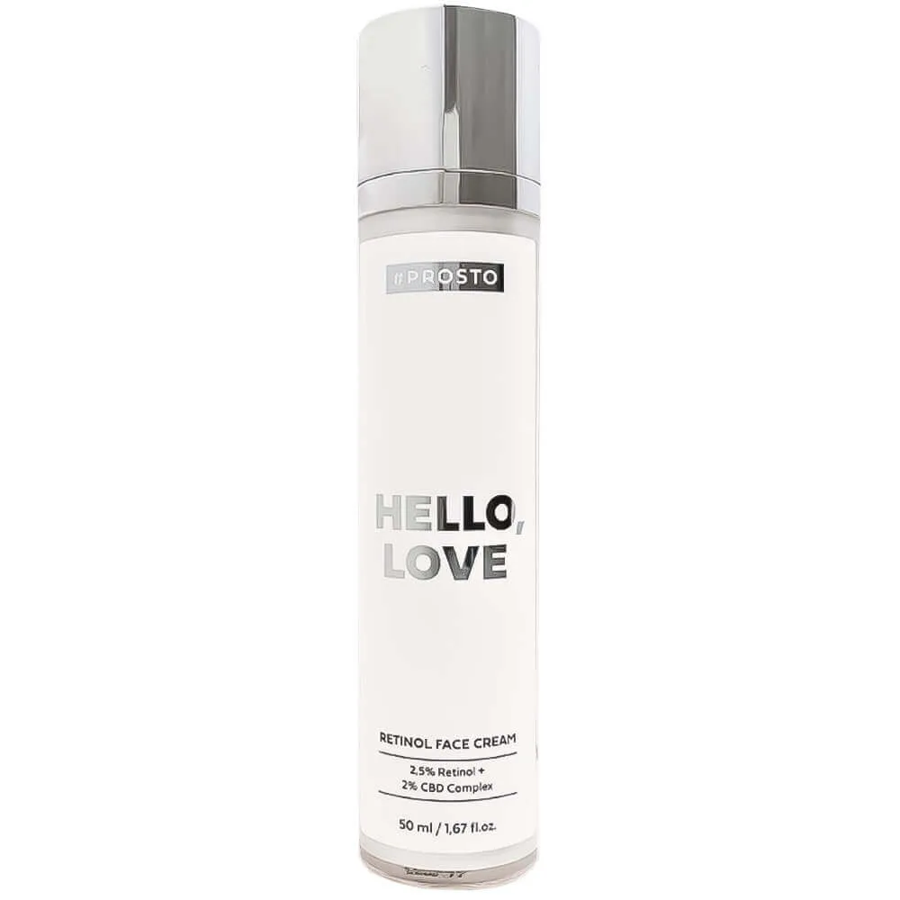 PROSTO Cosmetics Интенсивный омолаживающий крем с 2,5% ретинола PROSTO HELLO, LOVE Retinol Face Cream