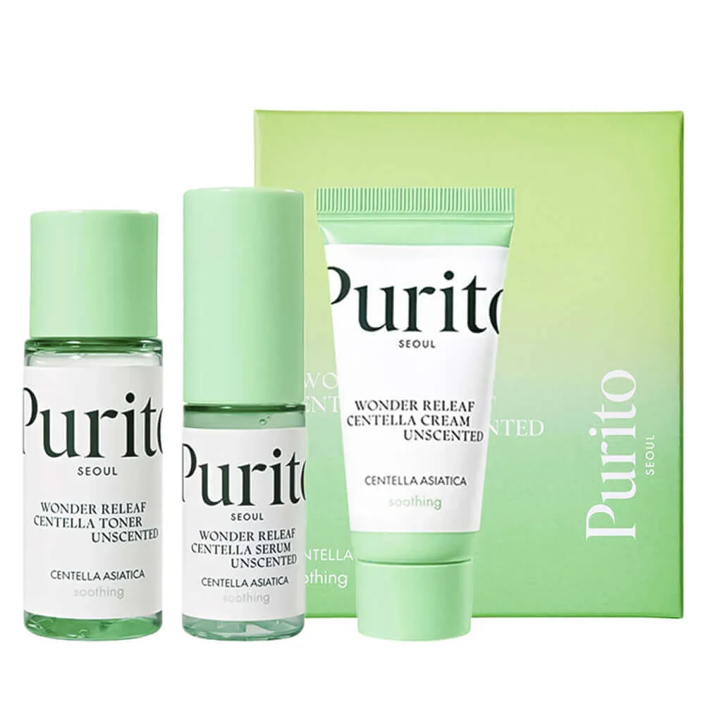 Purito Seoul Набор миниатюр с центеллой PuritoSeoul Wonder Releaf Centella Mini Kit Unscented