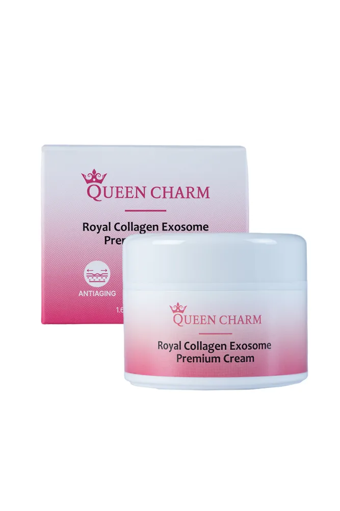 QUEENCHARM Крем для лица ЭКЗОСОМЫ КОЛЛАГЕНА Royal Collagen Exosome Premium Cream